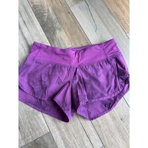 Lululemon Speed Short Purple Size 4 Athletic Running Shorts